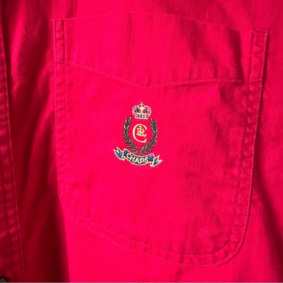 Vintage Chaps Ralph Lauren Red Button Down Shirt. Large. Cotton. - Picture 4 of 7